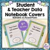 Data Notebook Cover Set for 5th Grade - Editable Data Bind