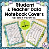 Data Notebook Covers for 1st Grade - First Grade Editable 
