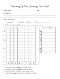Data Notebook Student Math Goal Tracking Sheet