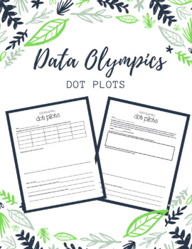 Preview of FREEBIE! Data Olympics Dot Plot Activities- make and analyze dot plots