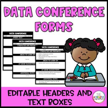 Preview of Data / Parent Teacher Conference Form: Editable