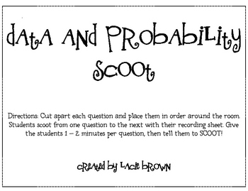 Preview of Data & Probability Scoot Game