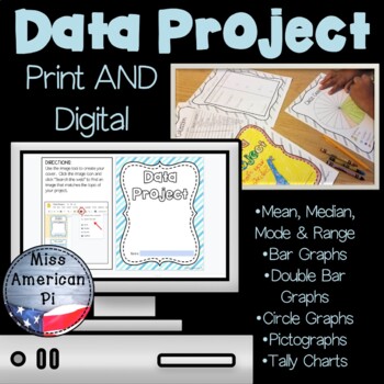 Preview of Data Project- Print AND Digital for Distance Learning