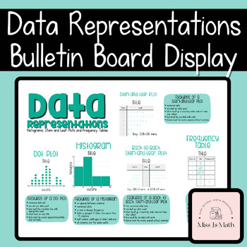 Preview of Data Representations Bulletin Board Wall Display - Graphs, Histograms, Stem&Leaf