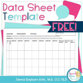 Preview of Data Sheet Freebie