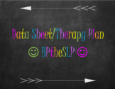 Data Sheet/Therapy Plan Sheet