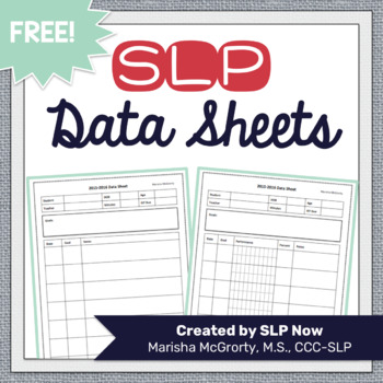 Preview of Editable Data Sheets for SLPs
