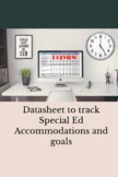 Data Sheets for Special Education