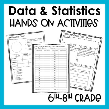 Preview of Data & Statistics Day: Mean, Median, Mode, Probability, Pie Chart 6th, 7th, 8th
