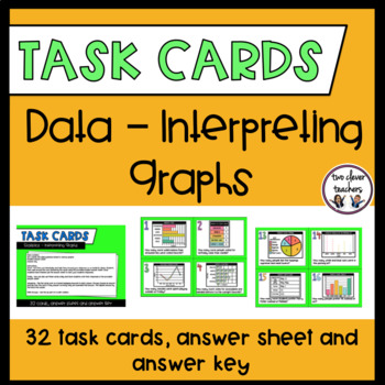 Preview of Data - Statistics - Interpreting Graphs - Task Cards - Scoot Game - Activity