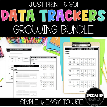 Preview of Data Trackers -Growing BUNDLE -Simple & Easy! -Just Print & Go!