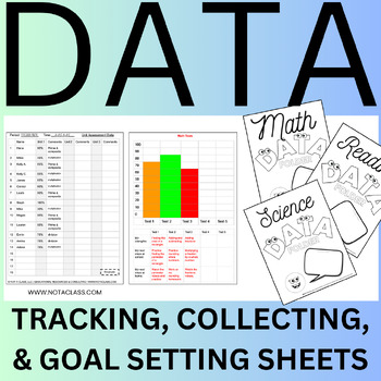 Preview of Data Trackers for Students and Teachers - Bundle | Editable