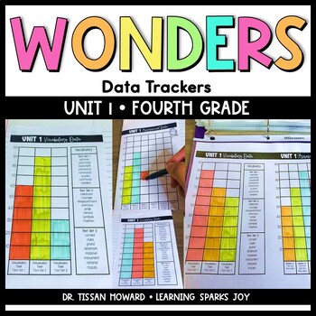 Preview of Data Trackers for Wonders Units 1-6 - Fourth Grade