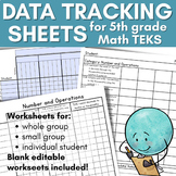 Data Tracking Sheets for 5th Grade Math TEKS - Printable a