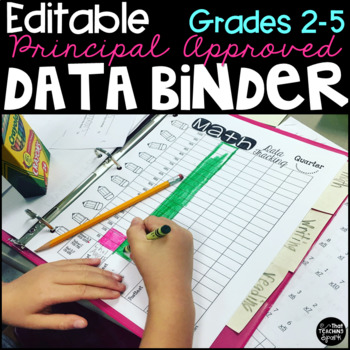 Preview of Editable Student Data Tracking Binder Grades 2-5