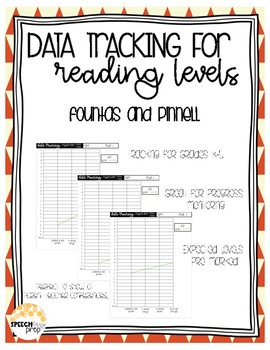 Preview of Data Tracking Graph for Reading Level Progress