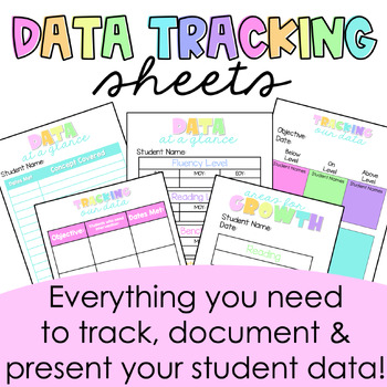 Preview of Data Tracking Sheets | Editable | B&W and Color Options
