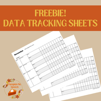 Preview of Data Tracking Sheets FREEBIE