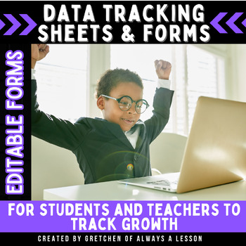 Preview of Data Tracking Collection Sheets for Students & Teachers (Editable/Digital)