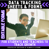 Data Tracking Sheets for Students & Teachers (Editable/Digital)
