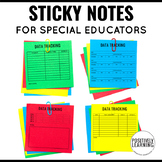 Data Tracking Sticky Notes for Special Education | Printab