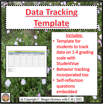 Preview of Data Tracking Template