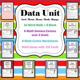 Data Unit - 6 Math Center/Literacy/ 8 Worksheets, Game & Wordwall
