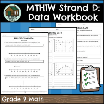 Preview of Data Workbook (Grade 9 Ontario Math MTH1W) New 2021 curriculum