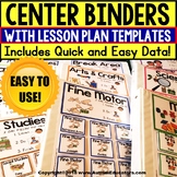 Data and Editable Lesson Plan Templates For DAILY CENTER B