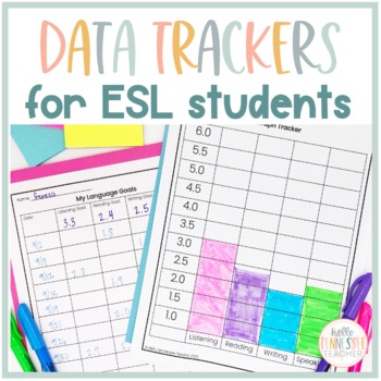 Preview of Data and Goal Trackers for ESL Students in Middle and High School