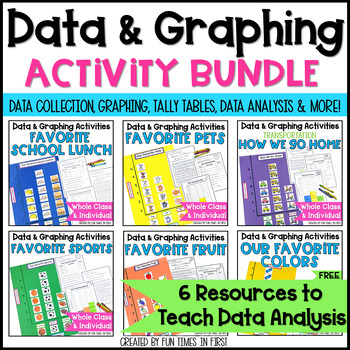 Preview of 1st Grade Math Data & Graphing Activities BUNDLE - First Grade Data Analysis