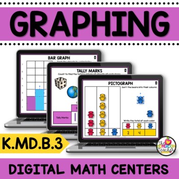 Preview of Data and Graphing Digital Math Task Cards on Google Slides