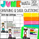 Data and Graphing June Task Card Activity Centers, Scoot, 