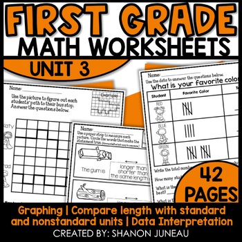 Preview of Interpreting Data and Graphing Math Worksheets Bar, Picture Graphs, Tally Charts