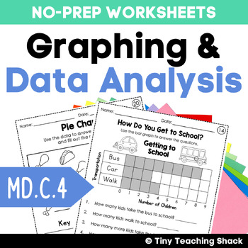 Preview of 1st Grade Data and Graphing Math Practice Worksheets Common Core 1.MD.C.4