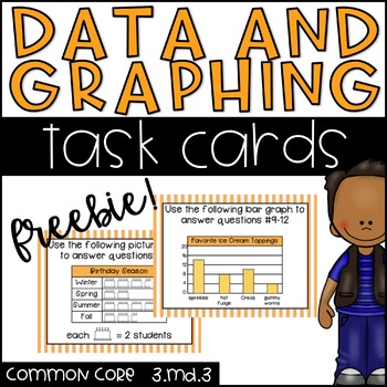 Preview of Data and Graphing Task Cards