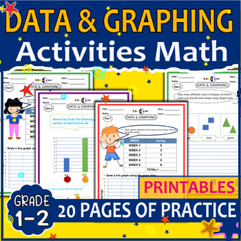 Preview of Data and Graphing Worksheets for Grades 1-2: Nurturing Analytical Skills