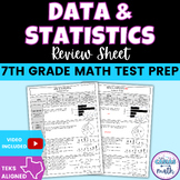 Data and Statistics 7th Grade Math Test Review Sheet | STA