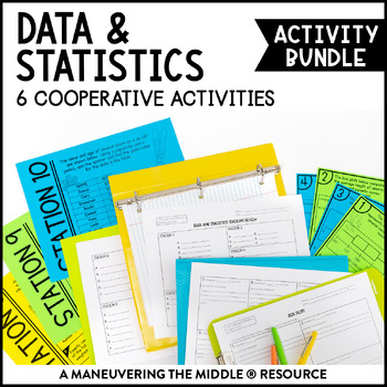 Preview of Data and Statistics Activity Bundle | Dot plot, Histogram, & Box Plot Activities