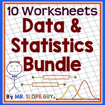 Preview of Data and Statistics Worksheets Bundle