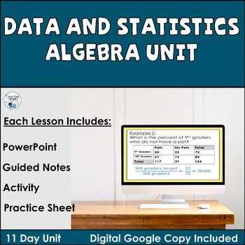 Preview of Data and Statistics for Algebra Unit