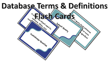 Preview of Database Terms & Definitions: Queries