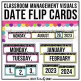 Date Flip Cards | Calendar Chart Display | Classroom Manag
