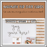 Date Flip Cards | Today's Date Cards on Magnetic Curtain Rod