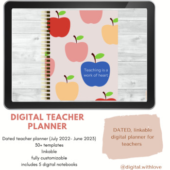 Preview of Dated Teacher Digital Planner | 2022 - 2023 School Year