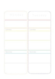 Dateless day planner with extras - editable {free}