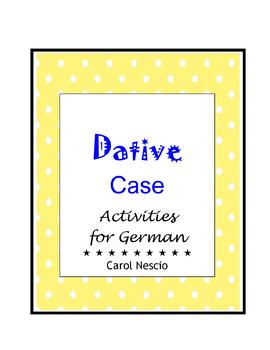 Preview of Dative Case Activities For German