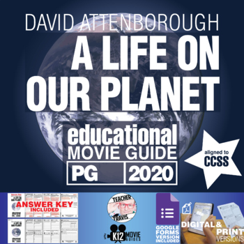 Preview of David Attenborough: A Life on Our Planet Movie Guide | Worksheet (PG - 2020)