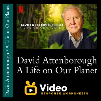 Preview of David Attenborough - A Life on Our Planet - Worksheet & Key - PDF & EASEL