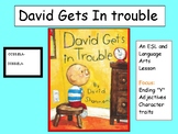 David Gets in Trouble. Y-end words, Phonemic Awareness